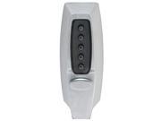 Simplex 7104 26D Satin Chrome Mechanical Pushbutton Combination Lock With Deadlocking Latch With A 2 3 8 2 3 4 Backset NO KEY