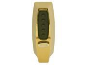 Simplex 7104 03 Bright Brass Mechanical Pushbutton Combination Lock With Deadlocking Latch With A 2 3 8 2 3 4 Backset NO KEY