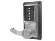 Simplex LP1010RH 26D Satin Chrome US26D Mechanical Pushbutton Combination Exit Trim Right Hand Lock With Lever