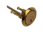 Tuff Stuff 100B Polished Brass US3 Solid Brass Replacement 1 1 16 Rim Cylinder Lock With Segal SE1 Keyway