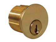 Ilco 7185SC1 03 Polished Brass US3 Solid Brass Replacement 1 1 8 Mortise Cylinder Lock With Schlage SC1 Keyway