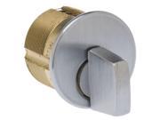 Ilco 7201TK2 26D Satin Chrome US26D Solid Brass Replacement 1 1 4 Mortise Turn Knob Cylinder Lock