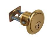 Maxtech R116KW 03 Polished Brass US3 Solid Brass Replacement Rim Cylinder Lock For Doors 1 3 8 2 1 4 Thick With Kwikset KW1 Keyway