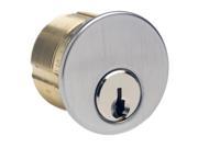 Ilco 7185AA1 26D Satin Chrome US26D Solid Brass Replacement 1 1 8 Mortise Cylinder Lock With Arrow AR1 Keyway