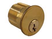 Maxtech B114SC1 03 Polished Brass US3 Solid Brass Replacement 1 1 4 Mortise Cylinder Lock With Schlage SC1 Keyway