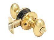 Ultra Security Plus 44166 Polished Brass Entrance Keyed Entry Egg Shape Tubular Knob Grade 3 Lockset