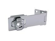 Ultra Hardware 31815 4 1 2 Polished Chrome Key Cylinder Keyed Hasp Lock