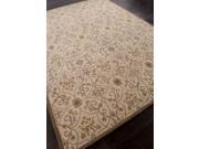 Hand Tufted Arts and Craft Pattern Taupe Orange 2x3 Wool Area rug