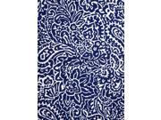 Polypropylene Blue Ivory Abstract Pattern Durable Rug 9 x 12