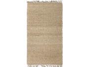 Jute Taupe Tan Solid Pattern Natural Rug 9 x 12