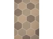 Wool Gray Taupe Geometric Pattern Easy Care Rug (8' x 11') Wool Gray Taupe Geometric Pattern Easy Care Rug (8' x 11')