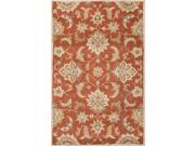 Wool Red Gray Oriental Pattern Easy Care Rug 9 x 12