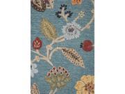 Wool and Art Silk Blue Red Floral Pattern Plush Pile Rug (2' x 3') Wool and Art Silk Blue Red Floral Pattern Plush Pile Rug (2' x 3')
