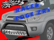 RacersEdgeZR1 2005 2011 Toyota Tacoma Matte Black With Brushed Chrome Skid Plate Bull Bar RE7024