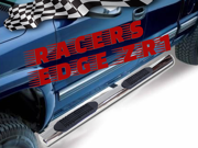 RacersEdgeZR1 2009 2012 Dodge Ram 1500 Quad Cab 4 Oval Side Step Bar Chrome RE8052