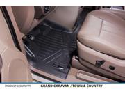 Maxliner 2008 2017 Dodge Grand Caravan Chrysler Town Country Floor Mats 3 Row Set Black A0213 B0046