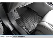 Maxliner 2014 2016 Toyota Highlander Floor Mat Maxtray Cargo Liner With Bucket Seat Black A0152 B0201 D0152