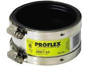 Proflex Shielded Coupling 3 In. No Hub Cast Iron To 3 In. Copper