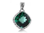 Sterling Silver .925 Pendant with Green Quartz