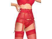 Roza Ambre Red Lace Garter Belt Medium