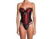 EAN 8436550117790 product image for Intimax Benares Black and Red Cotton Corset and Thong Set C177 X-Large | upcitemdb.com