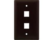 WP3402 BR ON Q LEGRAND 1 GANG WALLPLATE 2 PORT BROWN