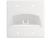 Legrand WP9002WH double gang hinged bull nose wallplate i