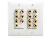 Legrand WP9009WHV1 7.1 HOME THEATER WALL PLATE 2 GANG WHITE