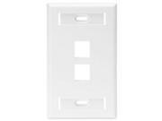 HAI HOME AUTOMATION INC LEV 420802WS 2 Port Faceplate with Mark Strips White