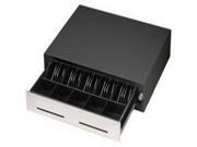 MMF CASH DRAWER 226 113151312 04 MMF HERITAGE STAINLESS FRONT W 2 MEDIA SLOTS 18.8W X 15.25D 5 BILL 5 COIN US TILL PRINTER DRIVEN KEYED RANDOM BLACK INCL