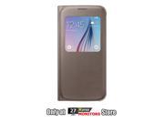 Samsung EF CG920PFEG Wallet Flip Cover PU Slim Case for Samsung Galaxy S6 G920 Retail Packaging Gold