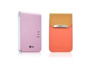 New LG Pocket Photo PD241 PD241T Printer [Pink] Follow up model of PD239 Popo Premium Synthetic Leather Pouch Case [Coral Pink]