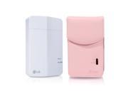 [Printer Case SET] New LG Pocket Photo Printer PD251 [White] Atout Season 3 PD251 Cover Case [Pink] Zero Ink Printing Technology Compatible w iOS Android