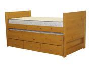Captains Bed Trundle and Drawers Honey
