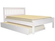 Bedz King Full Bed White Twin Trundle