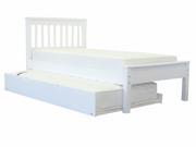 Bedz King Twin Bed White Twin Trundle