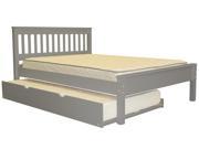 Bedz King Full Bed Gray Twin Trundle