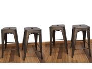 BTEXPERT® 24 inch Industrial Metal Vintage Antique Copper Rustic Distressed Counter Bar Stool Modern Set of 4 barstool