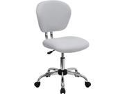 White Mesh Midback Tilt Swivel Office Desk Task Chair Chrome base