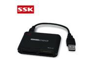 SSK SCRM025 ALL IN 1 Card Reader for M2 MicroSD XD CF SD MMC MS CARD