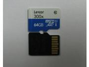 Lexar 64GB microSDHC 300X CLASS 10 TF CARD 64G C10 300X