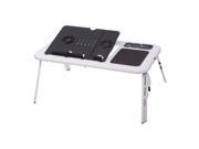 Adjustable Portable Laptop USB Folding Table W 2 Cooling Fan Mouse Pad New