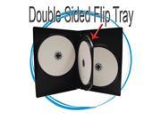 25 Standard 14mm Quad Multi Hold 4 CD DVD Disc Black Movie Storage Case Box