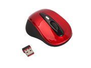 2.4G Wireless Optical Mouse Red for PC Laptop Notebook Computer USB Receiver