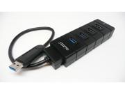 4 Port USB 3.0 Portable Hub for PC and Mac with Newest VL812 Chipset