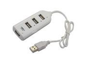 New Mini 4 Port USB 2.0 High Speed Hub for PC Laptop White