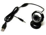 USB 50.0 M 6 LED Webcam Camera Web Cam With Built in Mic for Laptop Desktop PC