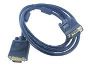 6FT 15PIN VGA Male To Male Monitor Extension Cord Cable Black