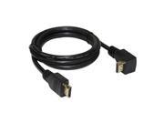1 Ft. 0.5m 30 AWG 90 Degree Right Angle Black HDMI Cable w Ethernet Home Car A V