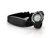 Heart Rate Monitor Watch with Chest Belt EL Backlight Stopwatch